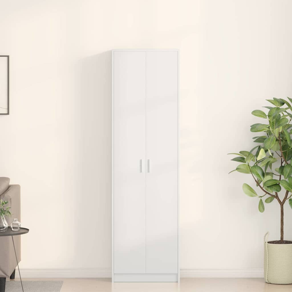 Kleiderschrank mit Regal Weiß 55 x 25 x 189 cm Holzwerkstoff