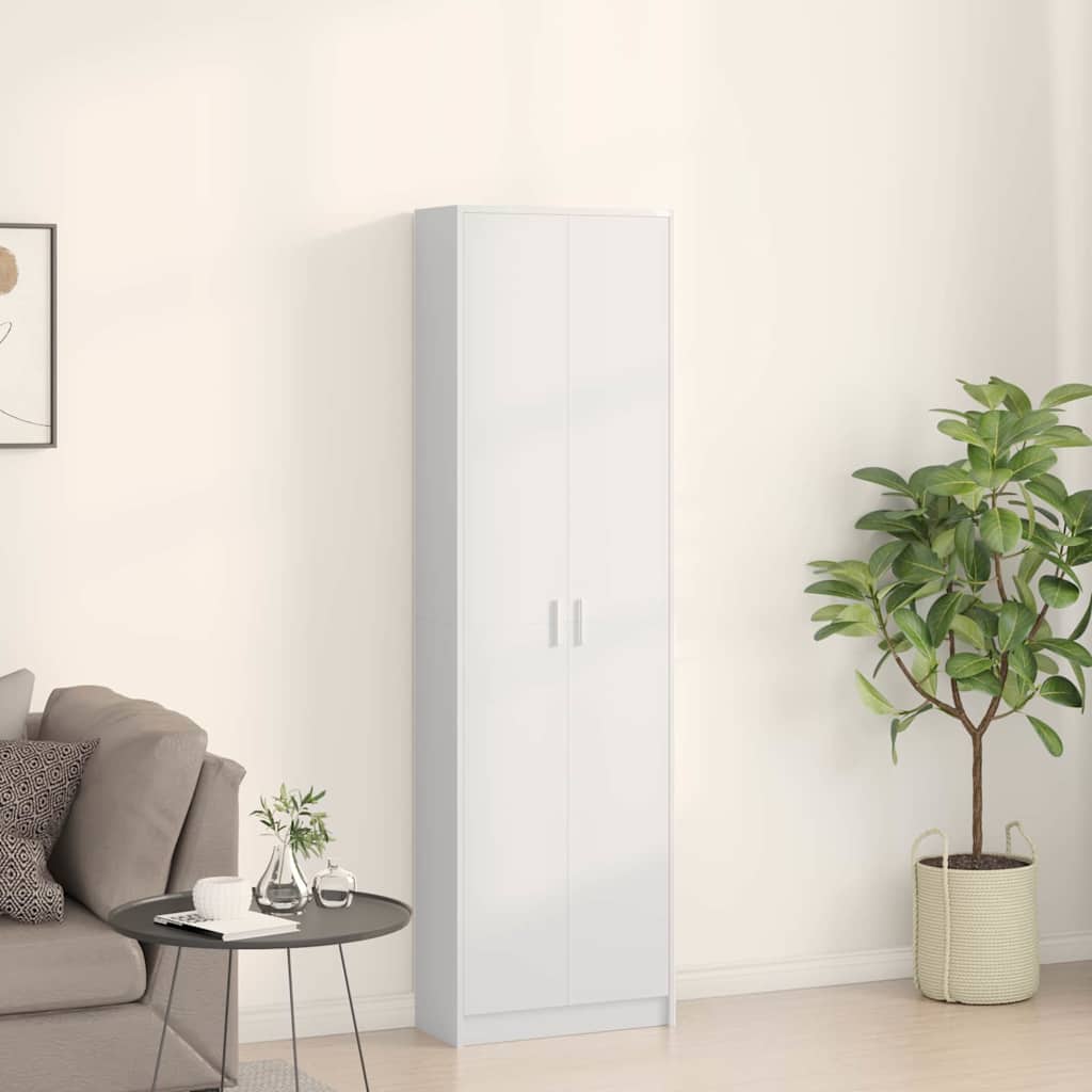 Kleiderschrank mit Regal Weiß 55 x 25 x 189 cm Holzwerkstoff