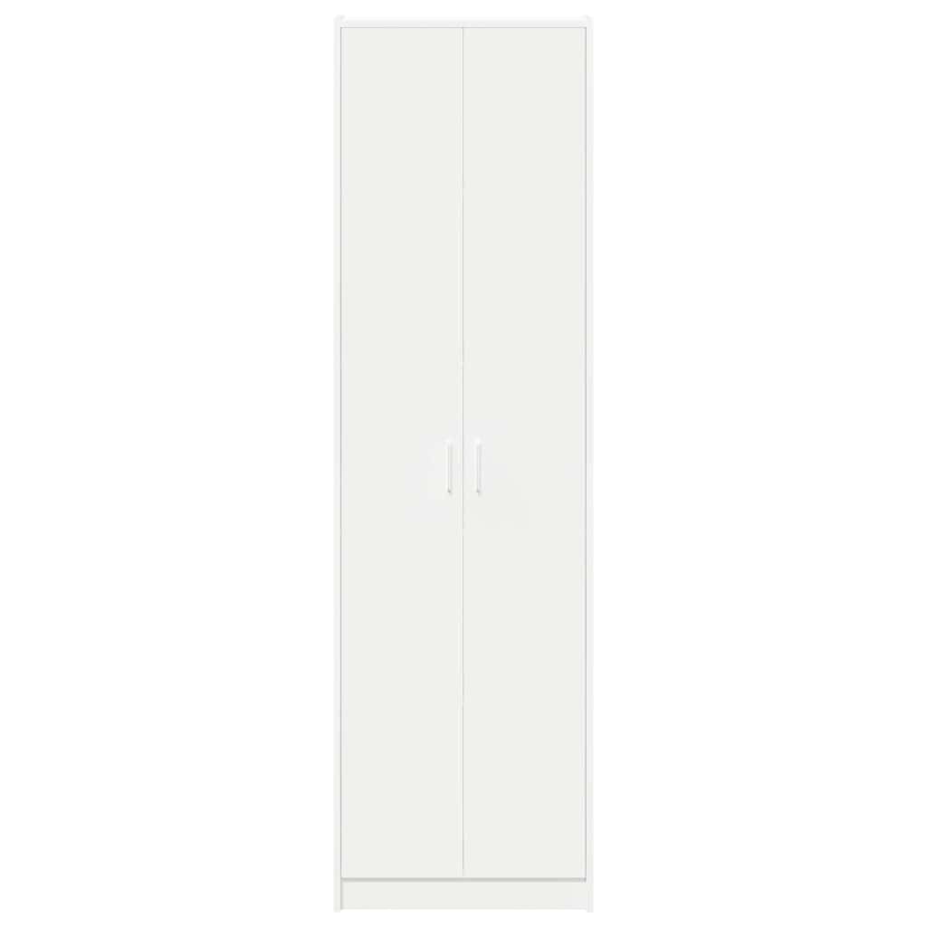 Kleiderschrank mit Regal Weiß 55 x 25 x 189 cm Holzwerkstoff