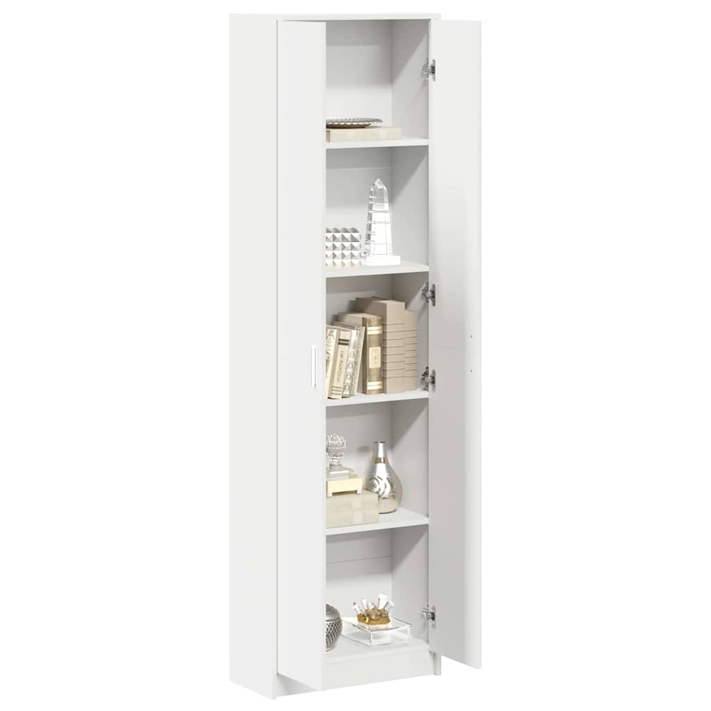 Kleiderschrank mit Regal Weiß 55 x 25 x 189 cm Holzwerkstoff