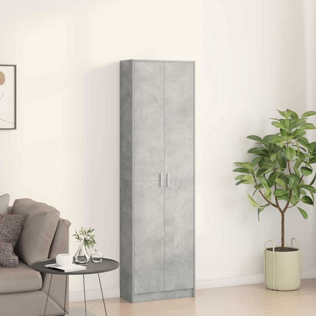 Kleiderschrank mit Tür Betongrau 55 x 25 x 189 cm Holzwerkstoff