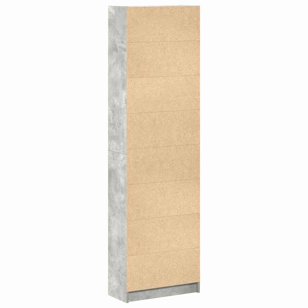 Kleiderschrank mit Tür Betongrau 55 x 25 x 189 cm Holzwerkstoff