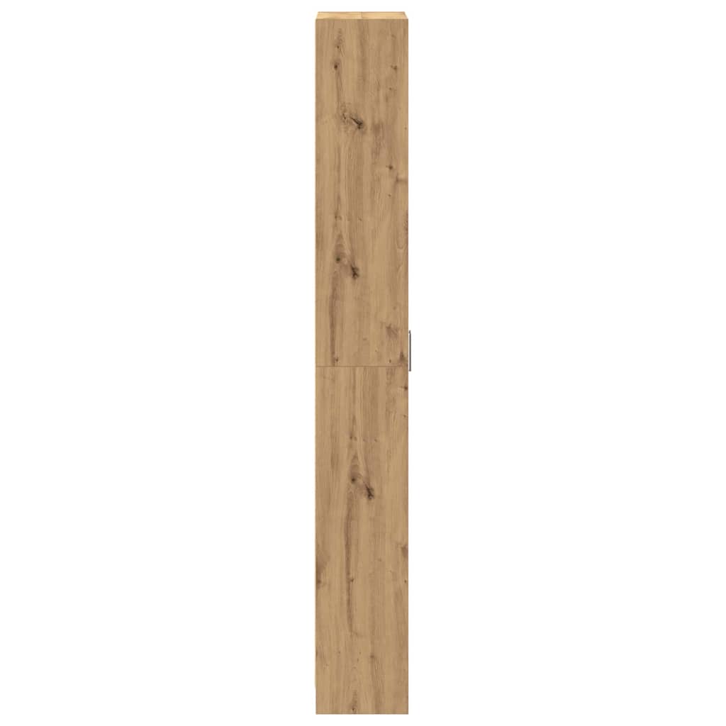 Kleiderschrank mit Regal Eiche handwerklich 55 x 25 x 189 cm
