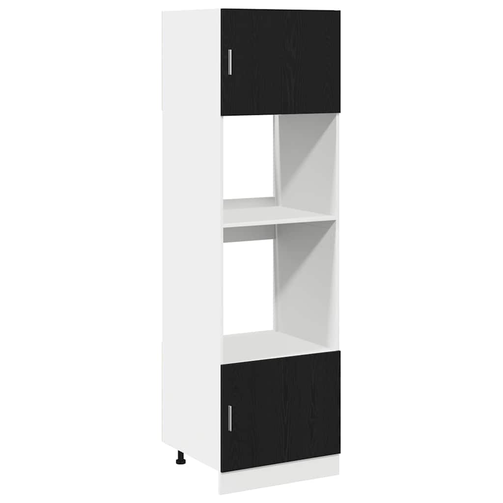 Mikrowellenregal Schwarze Eiche 60 x 57 x 207 cm Holzwerkstoff