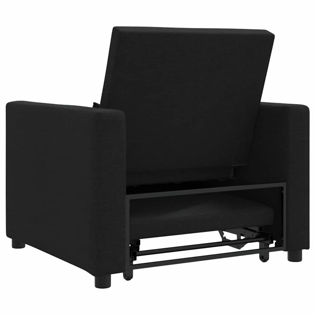 Einzel-Schlafsofa Schwarz 90 x 165 x 87 cm Stoff