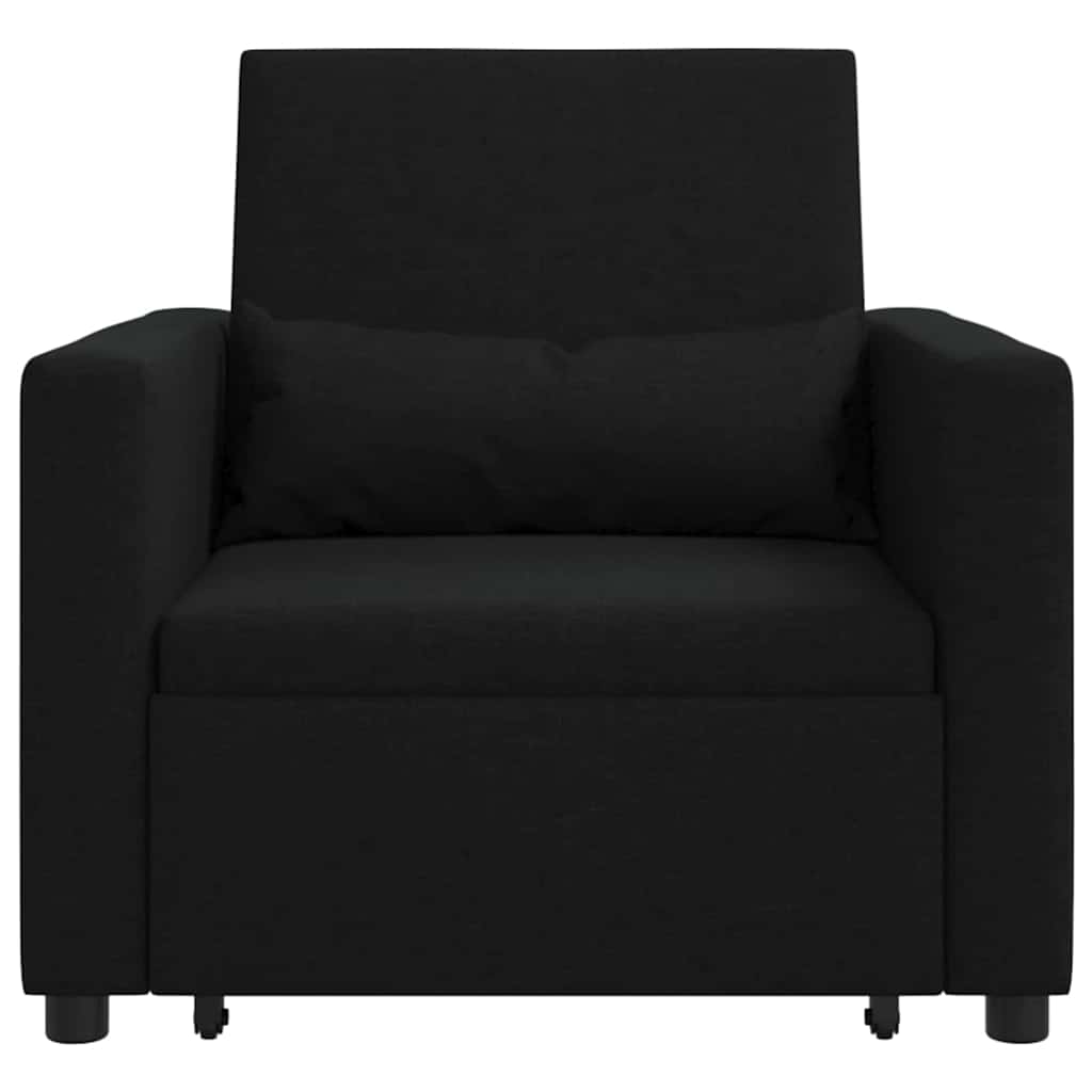 Einzel-Schlafsofa Schwarz 90 x 165 x 87 cm Stoff