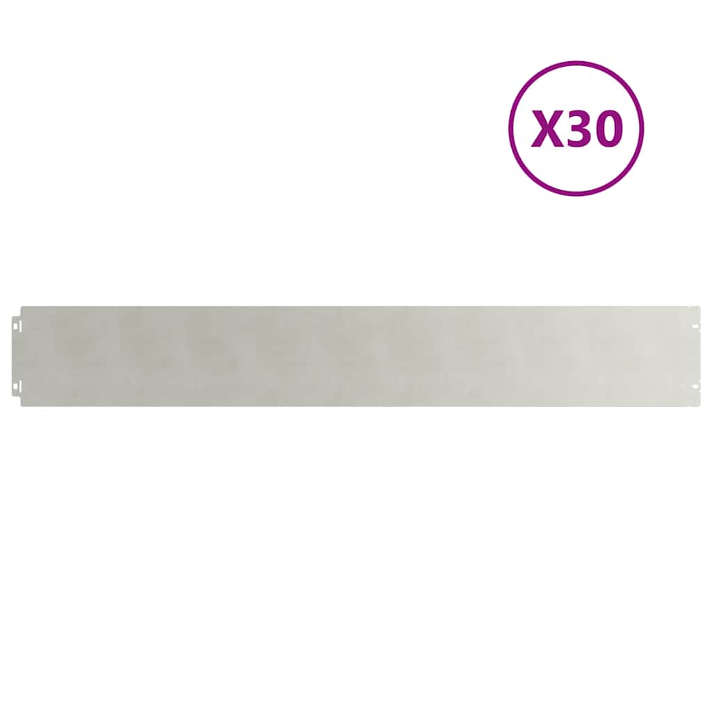 Rasenkanten 30 Stk. 15x103 cm Edelstahl