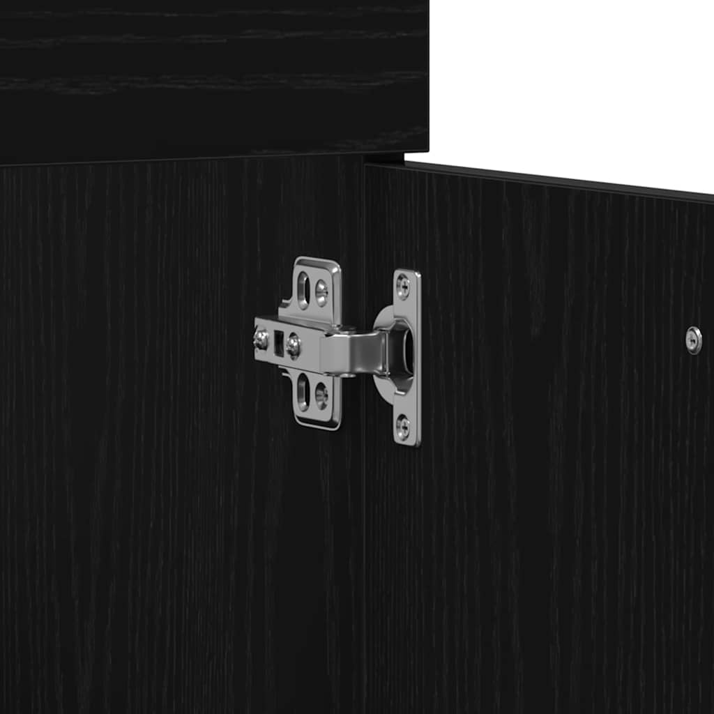 Badezimmermöbel Set 3 pcs Schwarze Eiche 90 x 38.5 x 46 cm