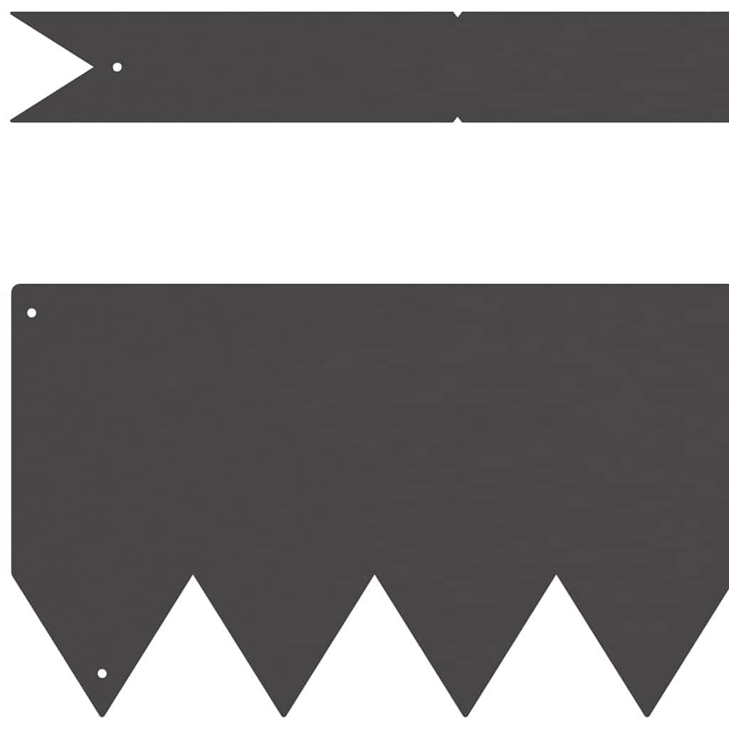 Rasenkanten 30 pcs Schwarz 100 x 0.5 x 15 cm Stahl
