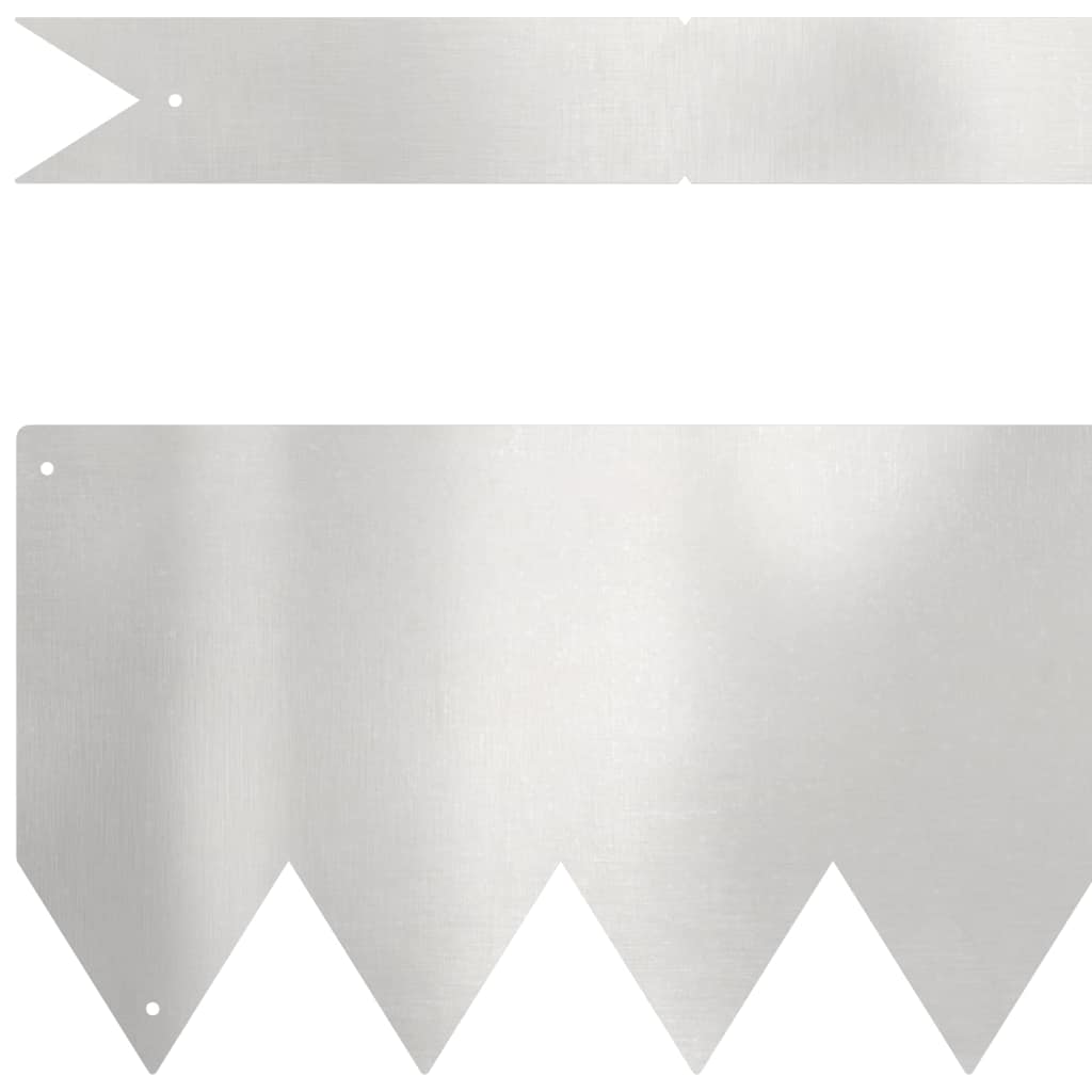 Rasenkanten 30 pcs Silber 100 x 0.5 x 15 cm Edelstahl