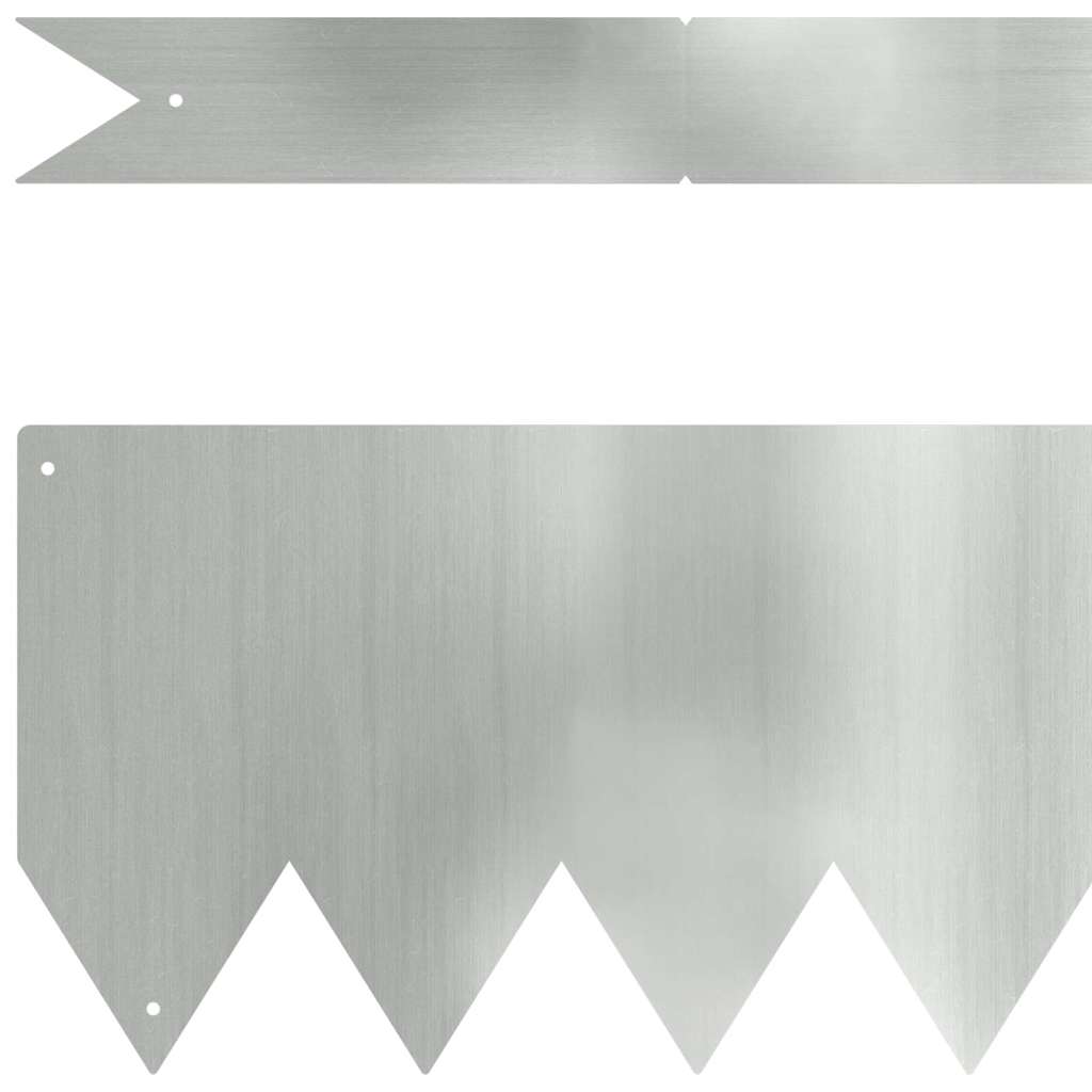 Rasenkanten 20 pcs Silber 100 x 0.5 x 15 cm Verzinkter Stahl