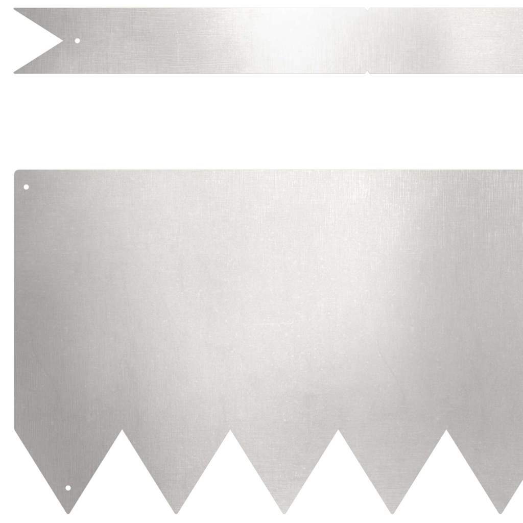 Rasenkanten 10 pcs Silber 100 x 0.5 x 20 cm Edelstahl