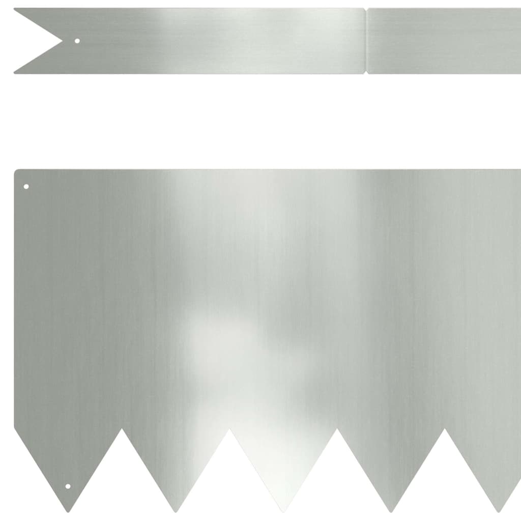 Rasenkanten 10 pcs Silber 100 x 0.5 x 20 cm Verzinkter Stahl