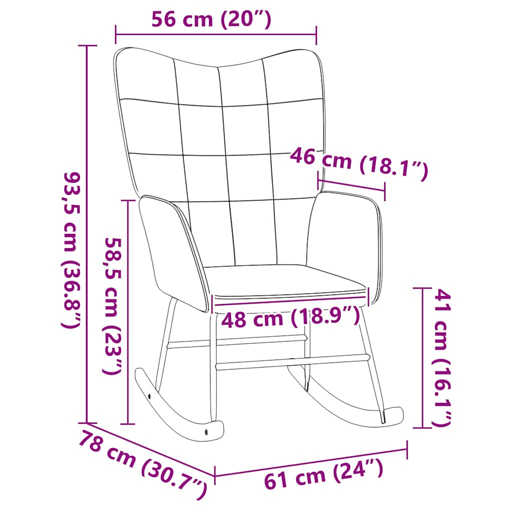 Entspannungsstuhl Dunkelgrau 61 x 78 x 98 cm Stoff