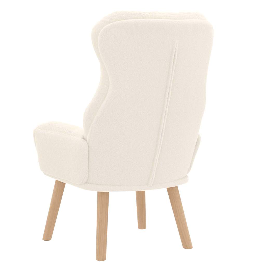 Entspannungsstuhl Creme 69 x 74 x 93 cm Stoff