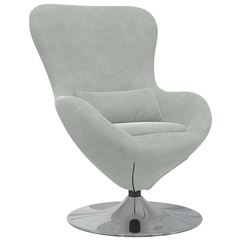 Eiersessel Hellgrau 63 x 73 x 90 cm Samt
