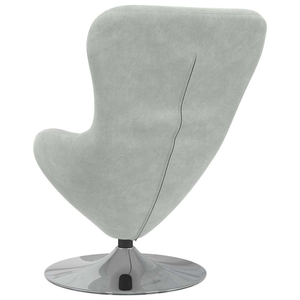 Eiersessel Hellgrau 63 x 73 x 90 cm Samt