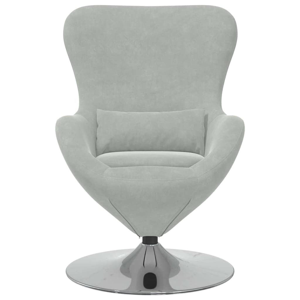 Eiersessel Hellgrau 63 x 73 x 90 cm Samt