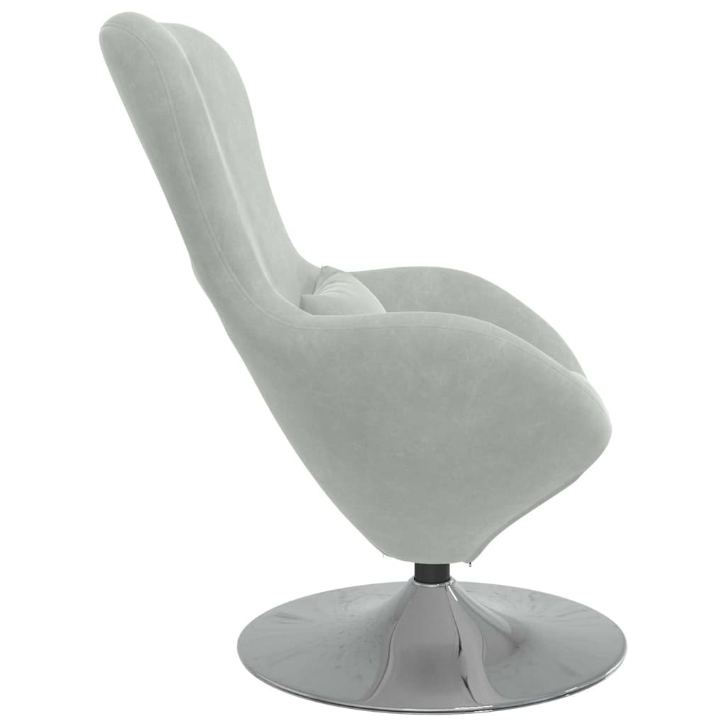 Eiersessel Hellgrau 63 x 73 x 90 cm Samt