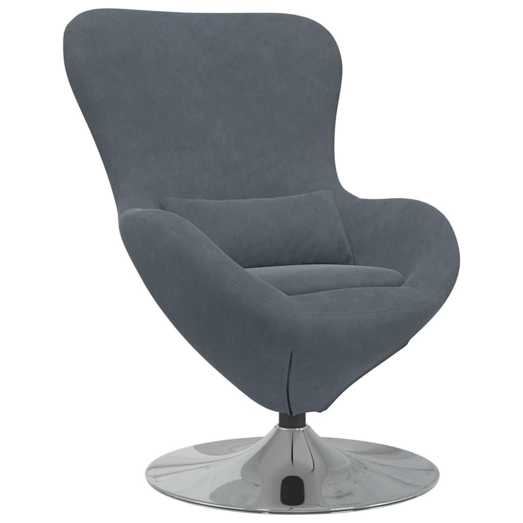 Eiersessel Dunkelgrau 63 x 73 x 90 cm Samt