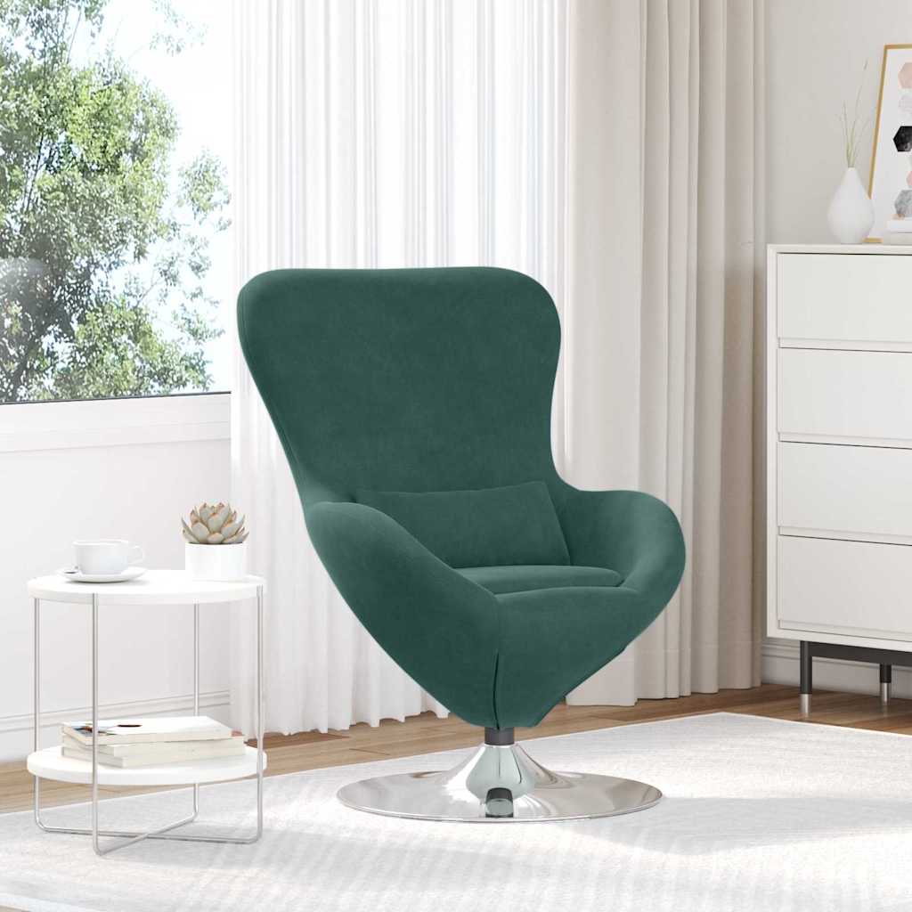 Eiersessel Dunkelgrün 63 x 73 x 90 cm Samt