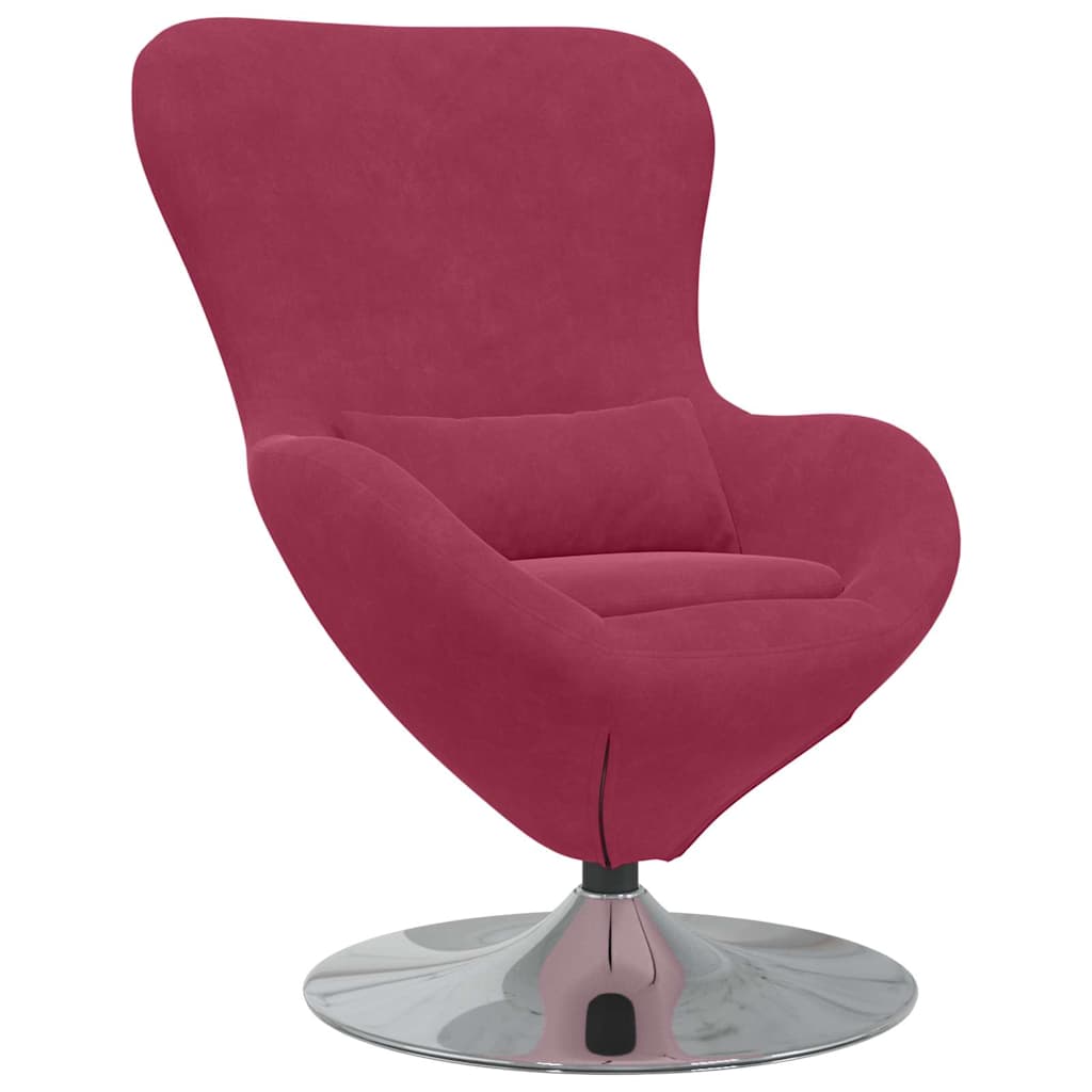 Eiersessel Weinrot 63 x 73 x 90 cm Samt