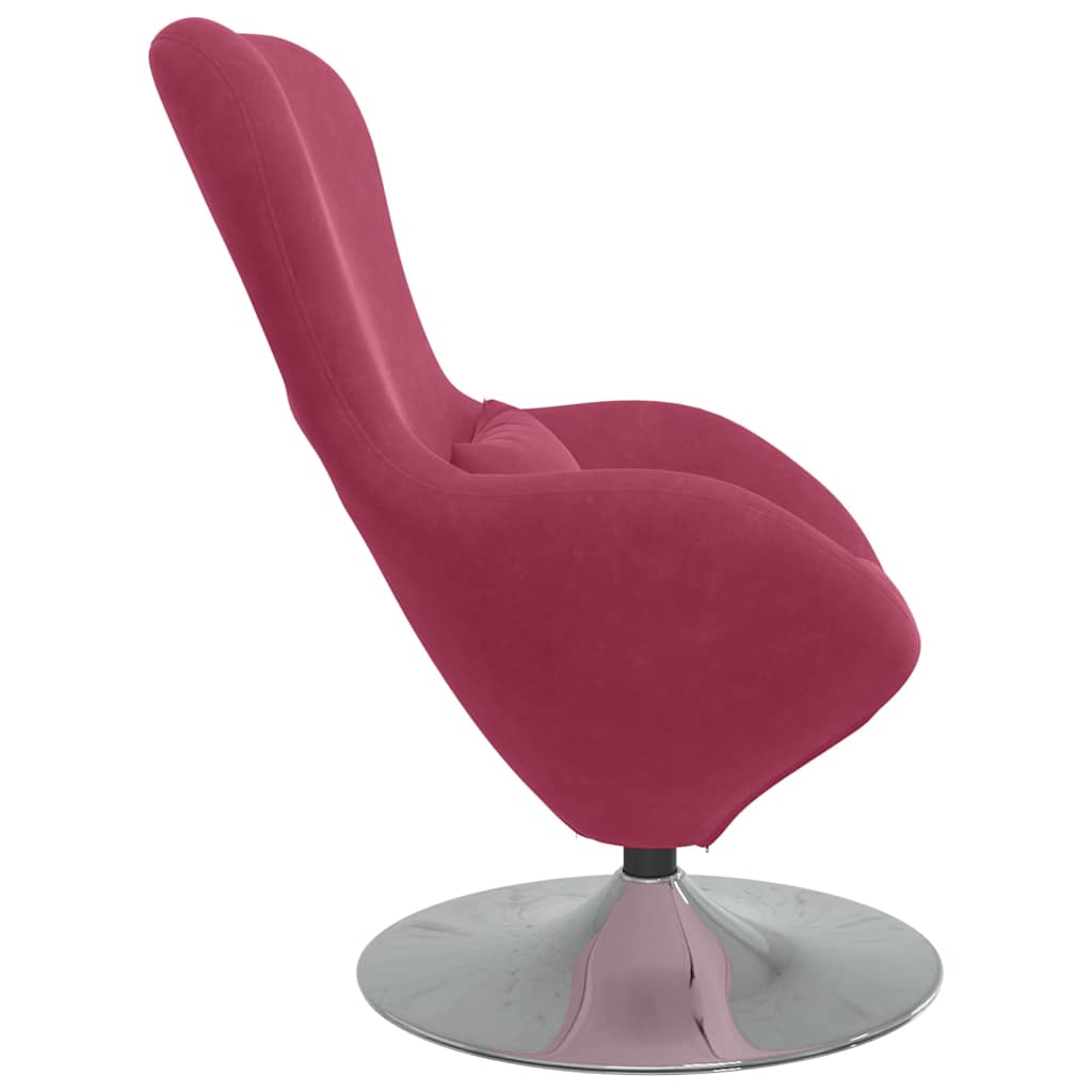 Eiersessel Weinrot 63 x 73 x 90 cm Samt