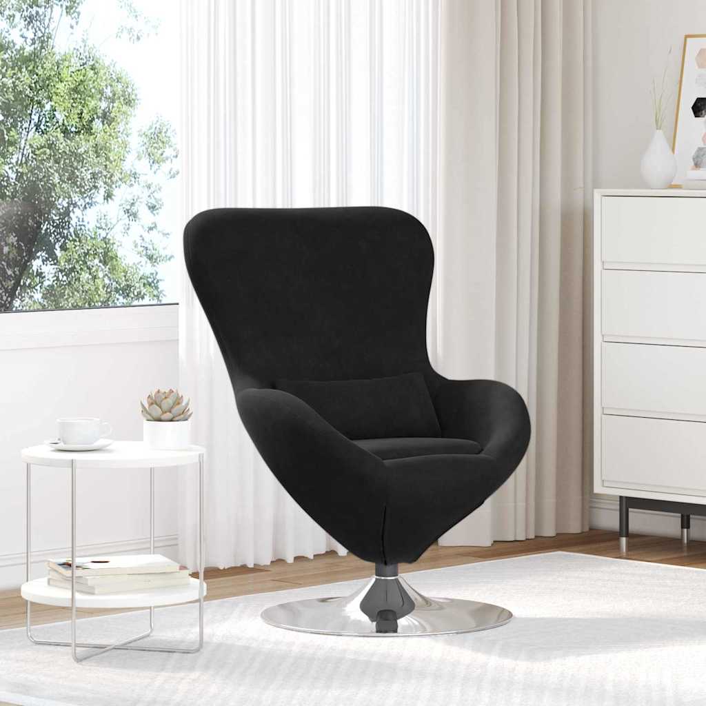 Eiersessel Schwarz 63 x 73 x 90 cm Samt