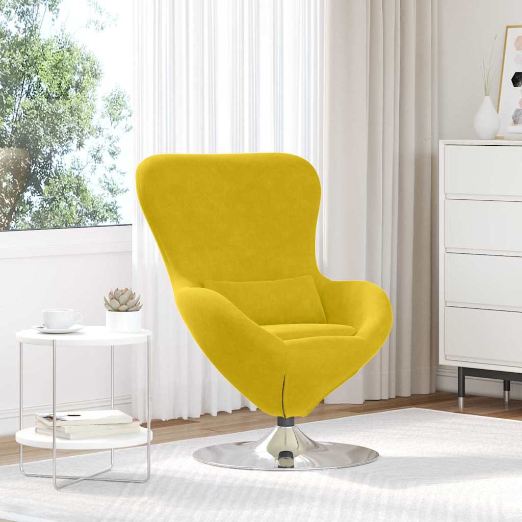 Eiersessel Gelb 63 x 73 x 90 cm Samt