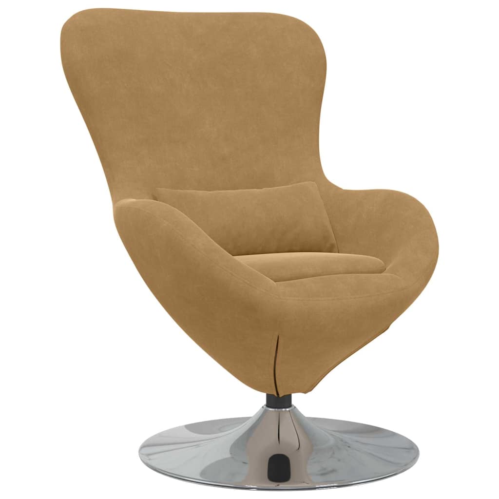 Eiersessel Hellbraun 63 x 73 x 90 cm Samt