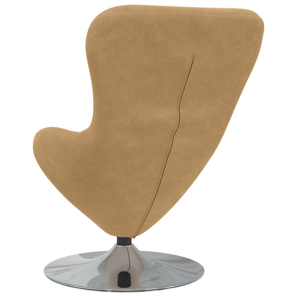 Eiersessel Hellbraun 63 x 73 x 90 cm Samt