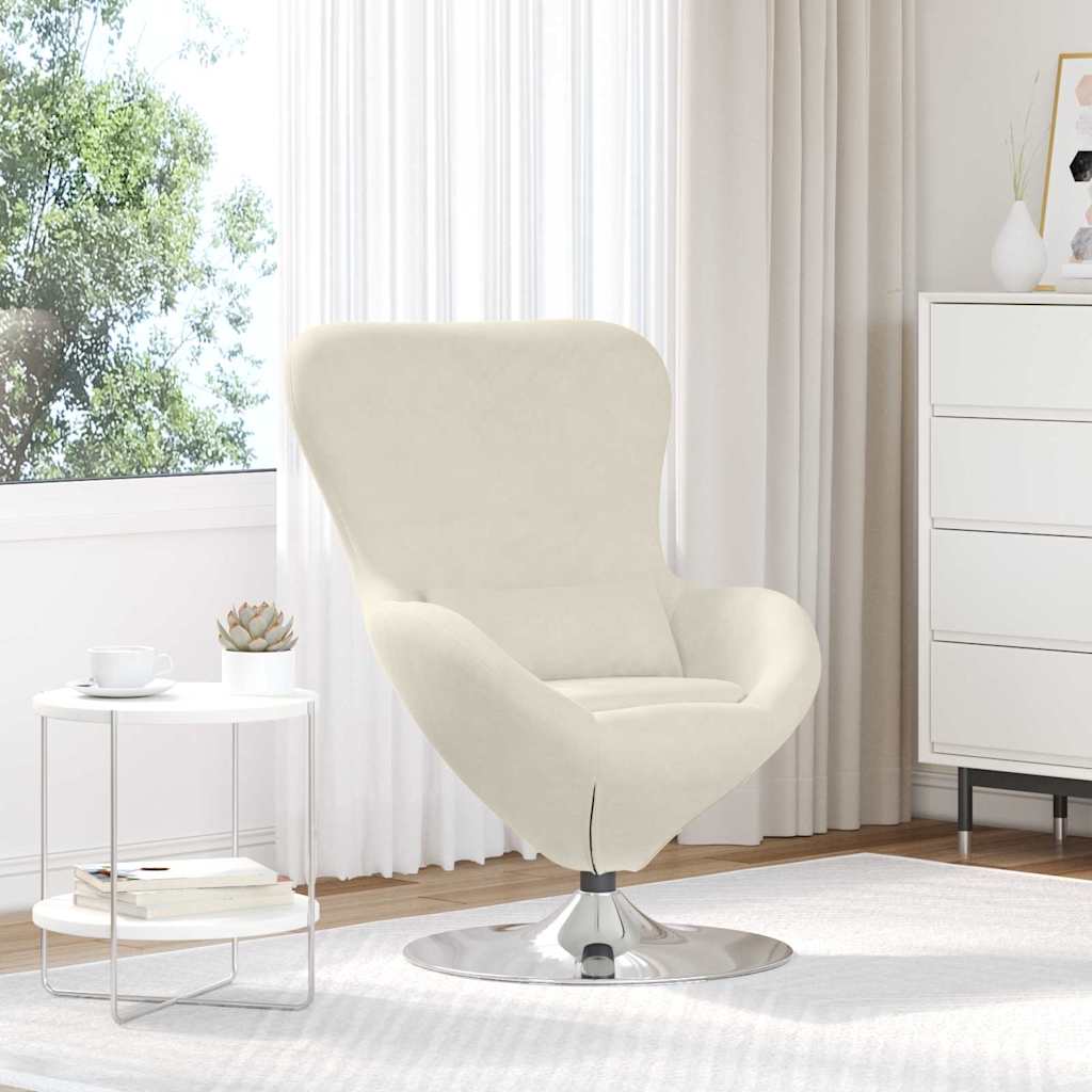 Eiersessel Creme 63 x 73 x 90 cm Samt