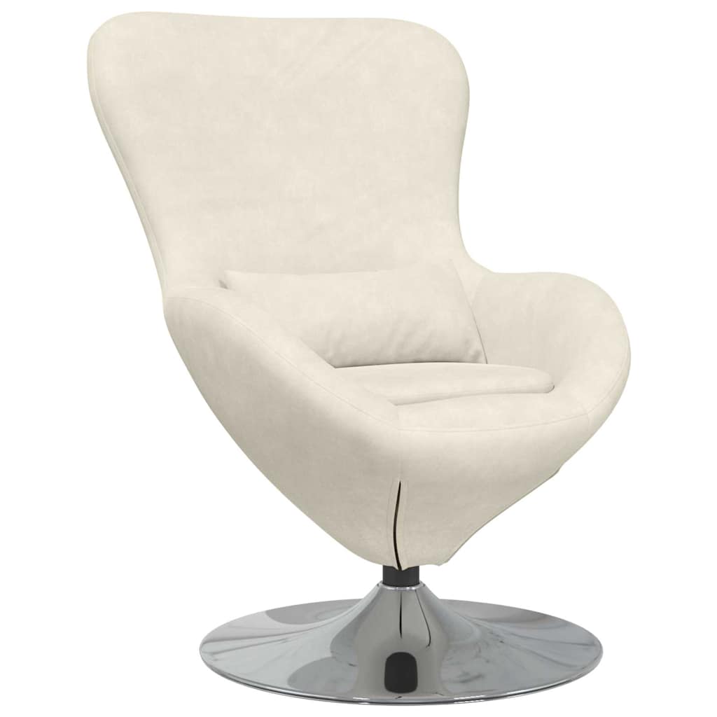 Eiersessel Creme 63 x 73 x 90 cm Samt