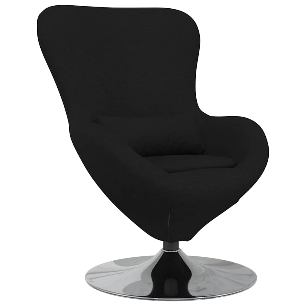 Eiersessel Schwarz Stoff