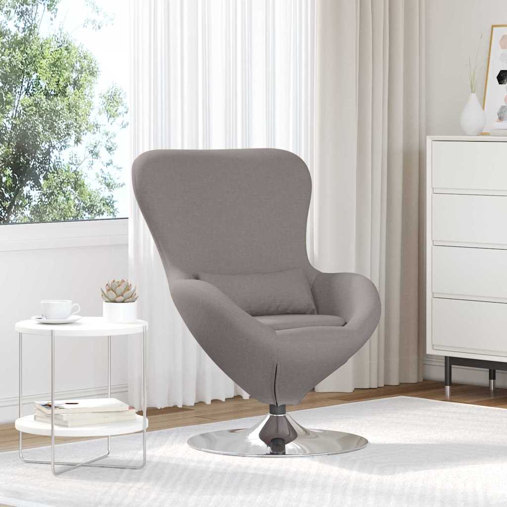 Eiersessel Taupe Stoff