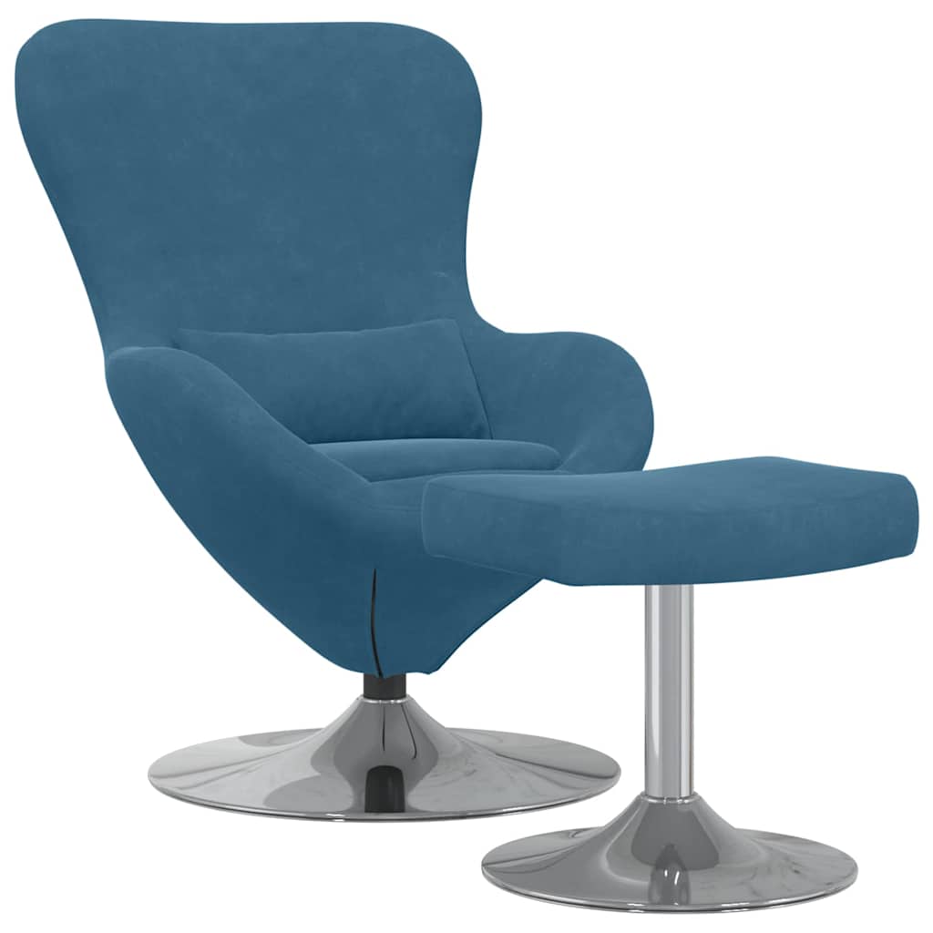 Eiersessel 2 pcs Blau 63 x 73 x 90 cm Samt