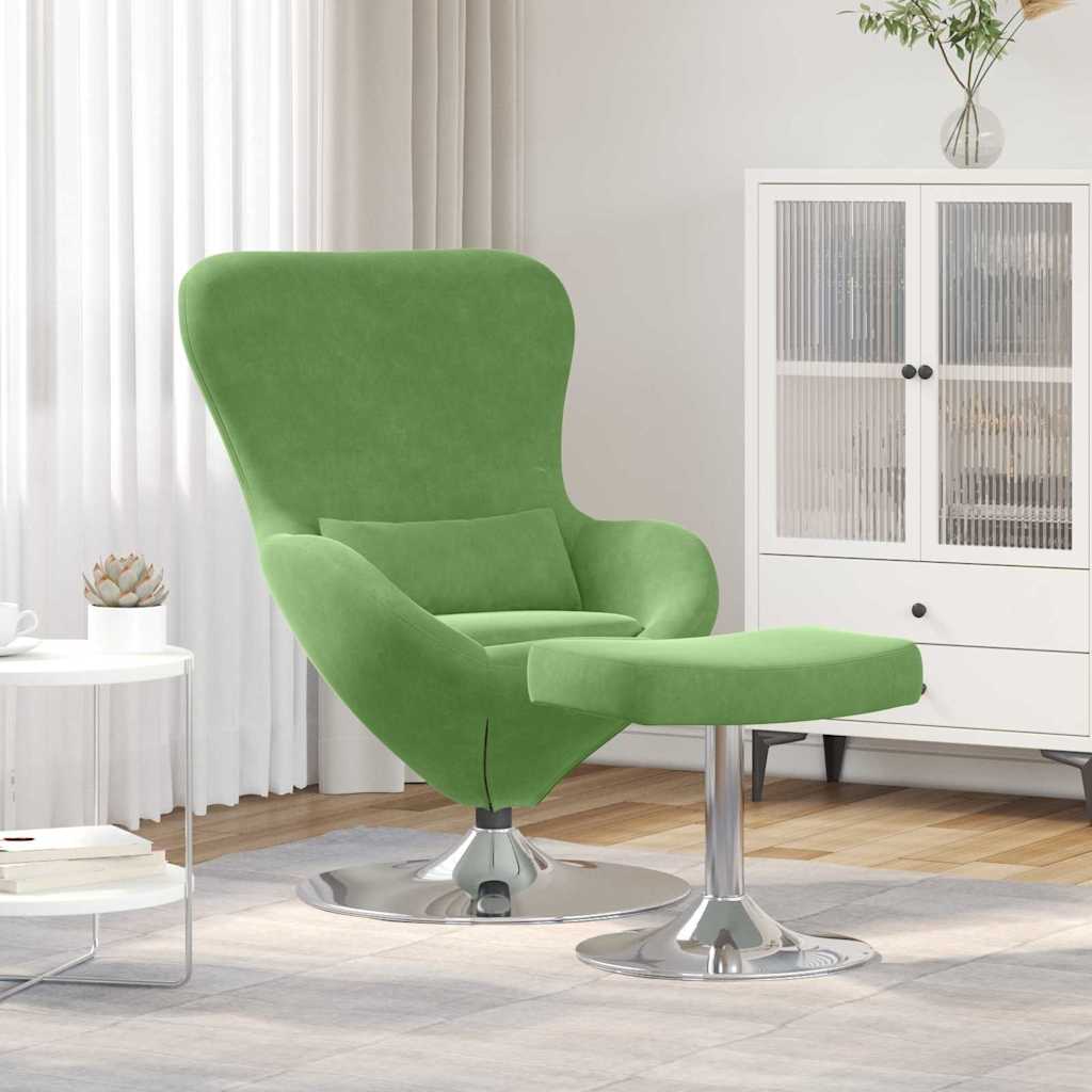 Eiersessel 2 pcs Hellgrün 63 x 73 x 90 cm Samt