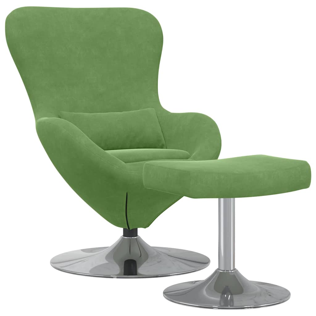 Eiersessel 2 pcs Hellgrün 63 x 73 x 90 cm Samt