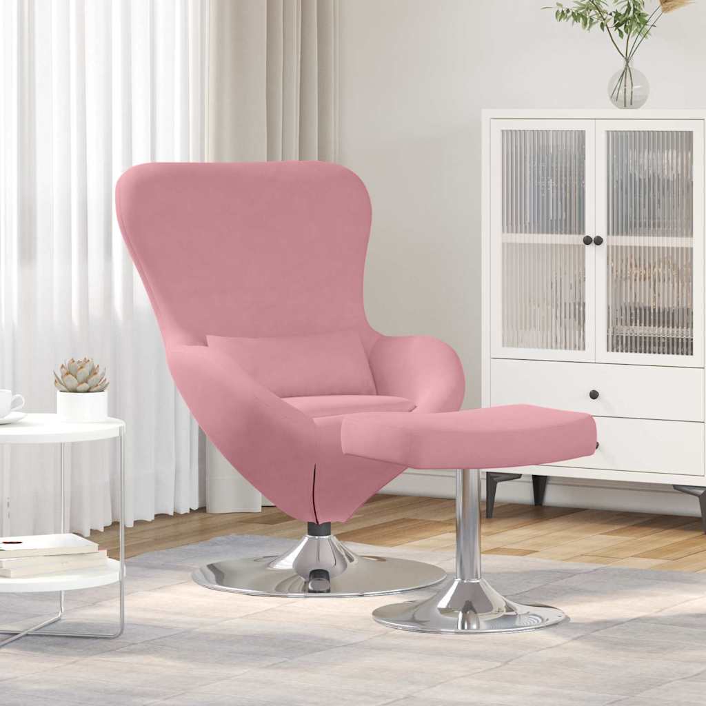 Eiersessel 2 pcs Rosa 63 x 73 x 90 cm Samt