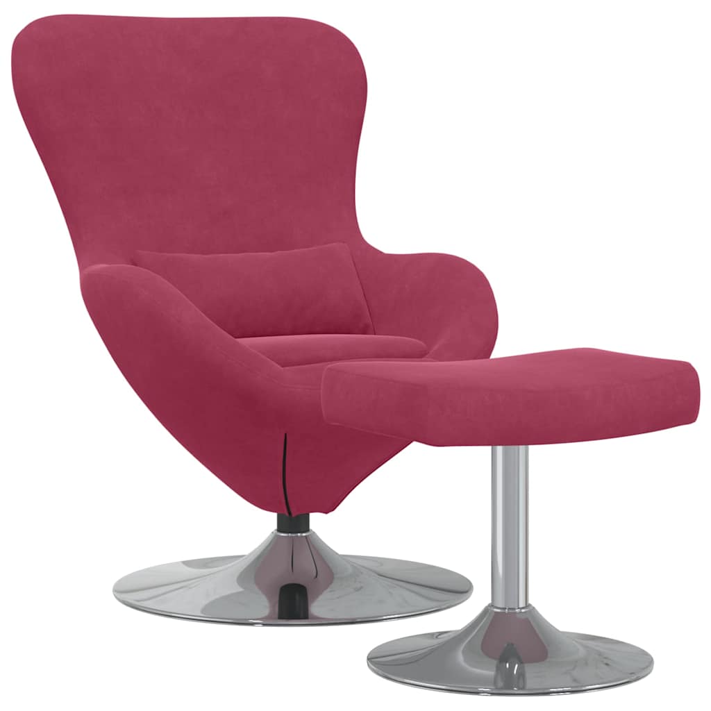 Eiersessel 2 pcs Weinrot 63 x 73 x 90 cm Samt