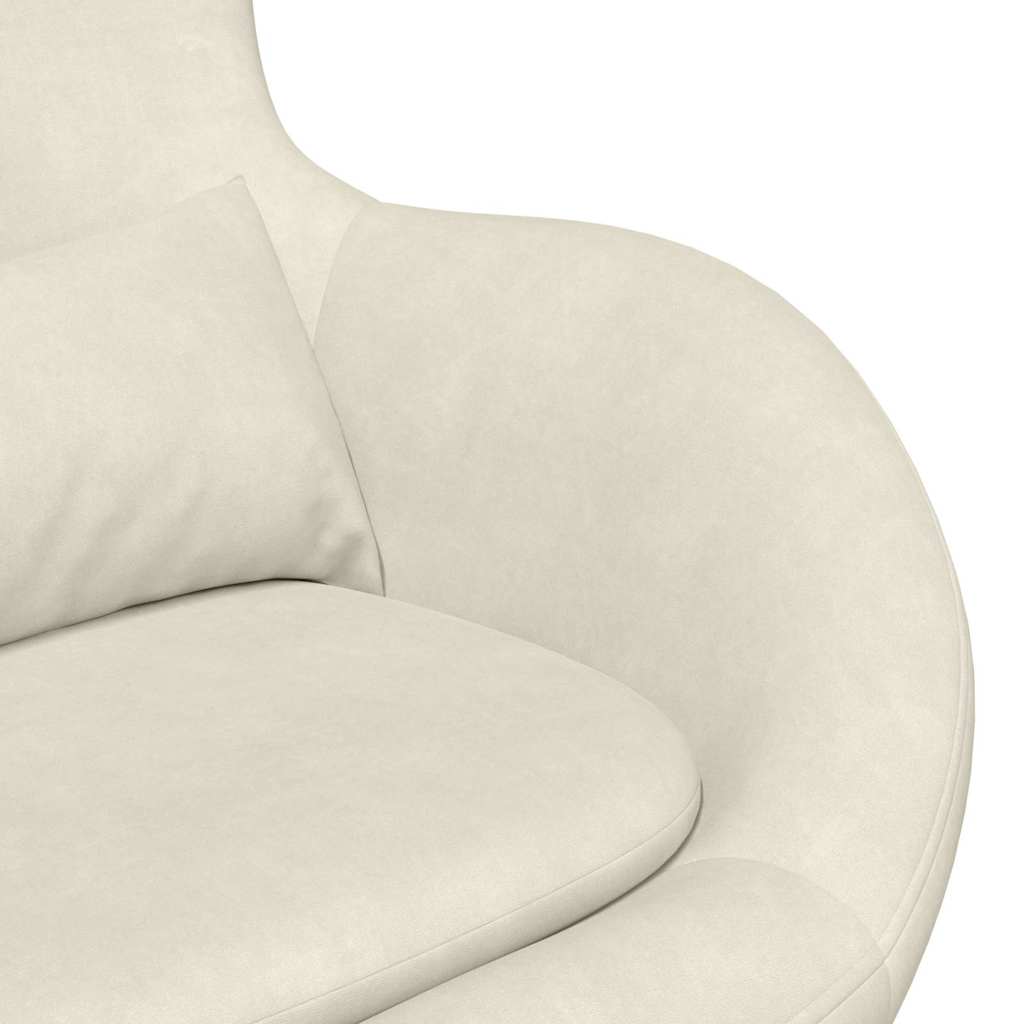 Eiersessel 2 pcs Creme 63 x 73 x 90 cm Samt