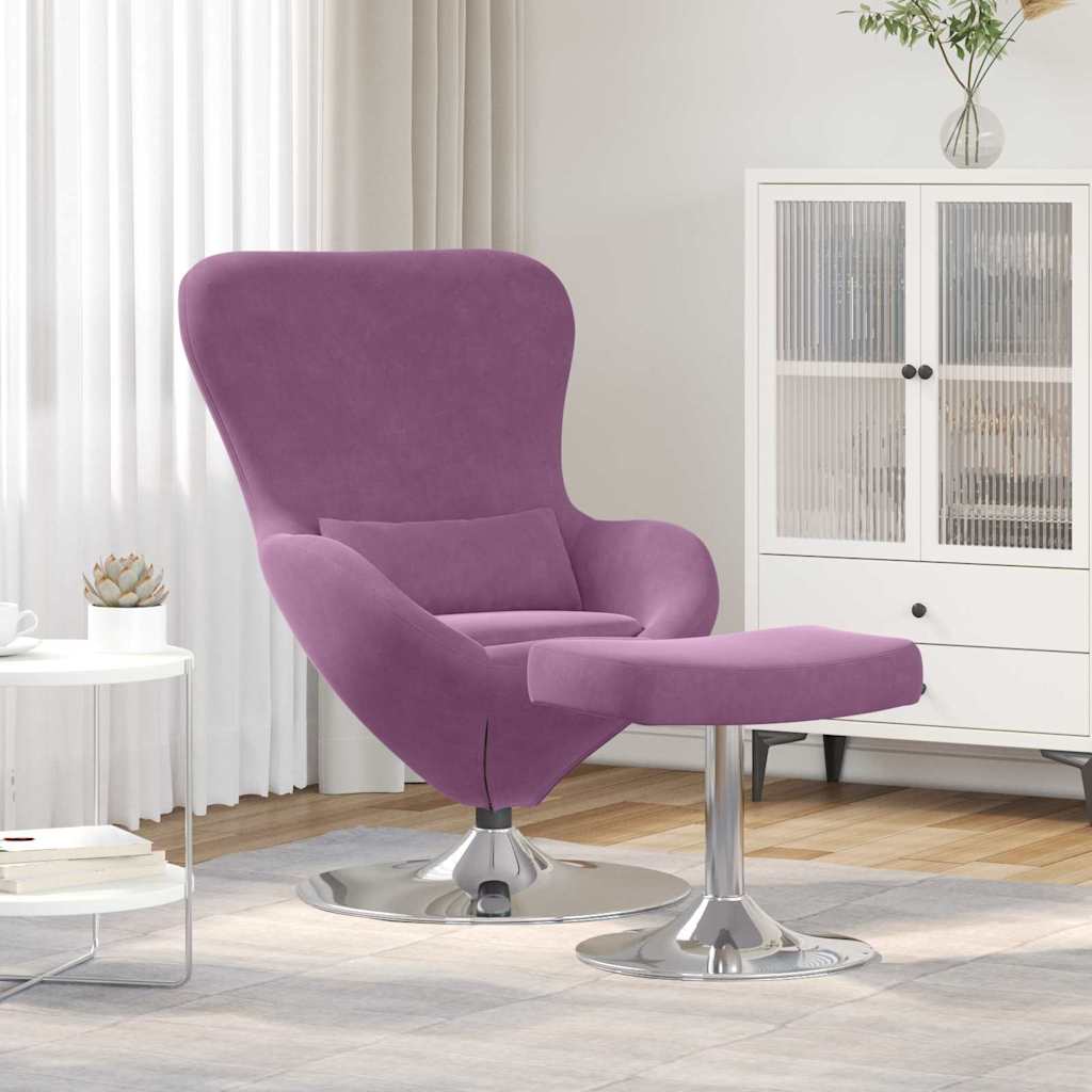 Eiersessel 2 pcs Lila 63 x 73 x 90 cm Samt