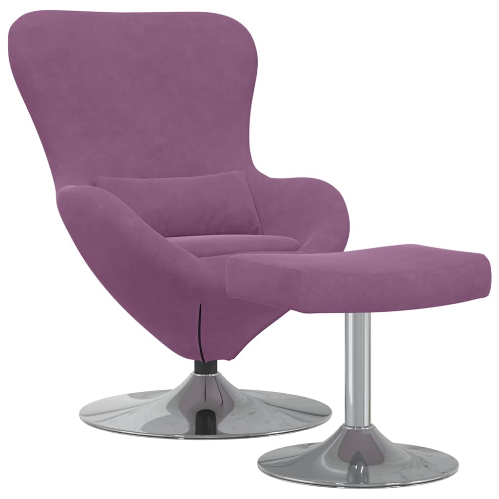Eiersessel 2 pcs Lila 63 x 73 x 90 cm Samt