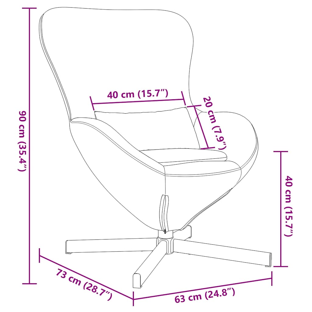 Eiersessel Creme Lockiger wollähnlicher Stoff