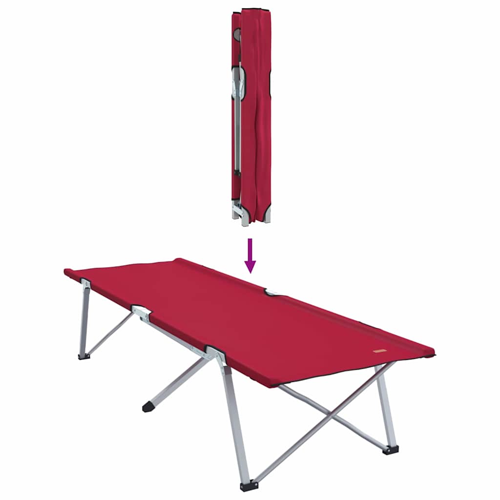 Klapp Schlafbett fürs Camping Rot 62 x 194 x 42 cm Oxford Stoff