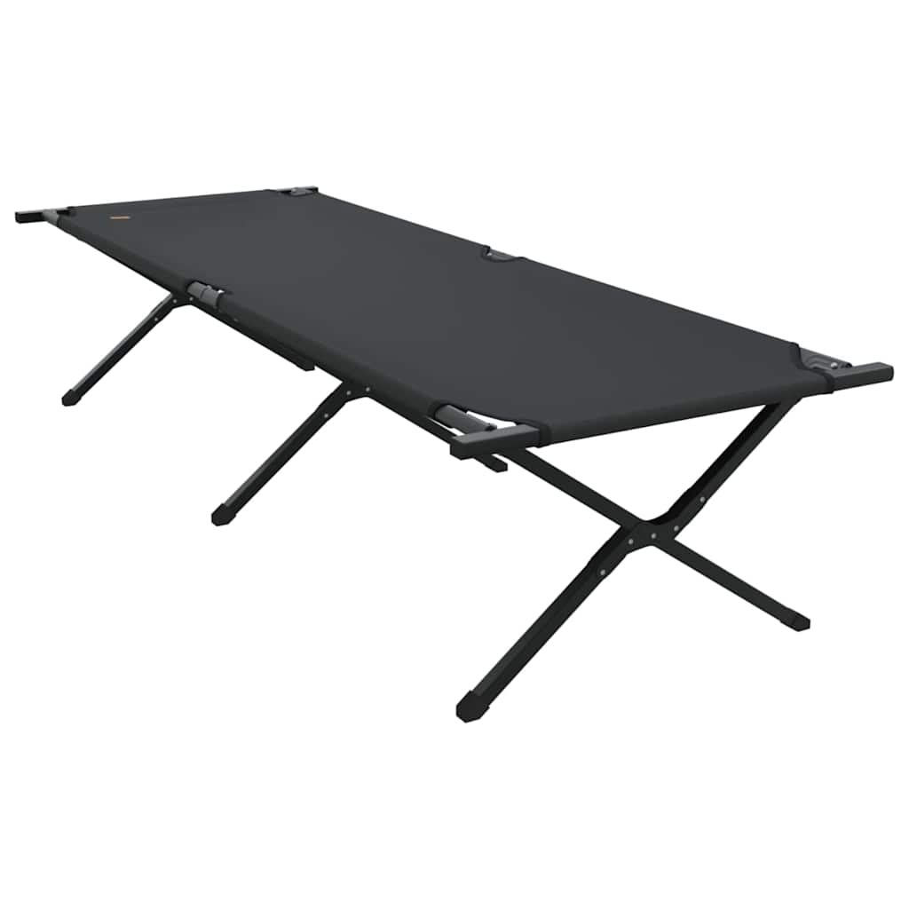 Klapp Schlafbett fürs Camping Schwarz Oxford Stoff