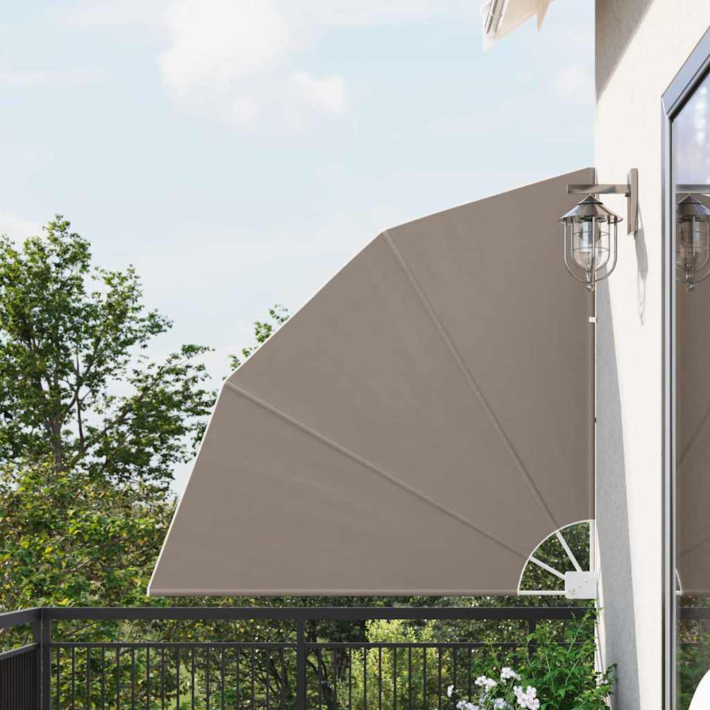 Balkon Sichtschutz Taupe 140 x 140 cm Stoff
