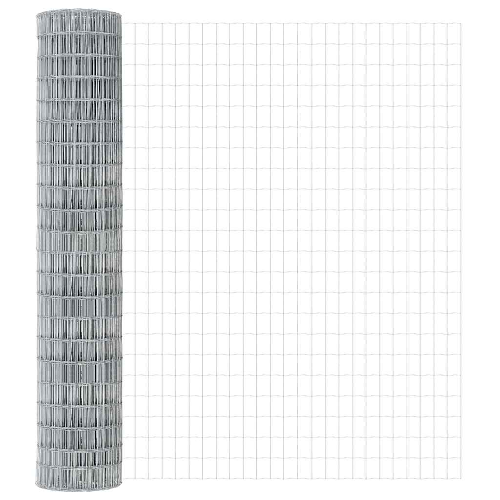 Eurozaun Silber 1.6 x 10 m Feuerverzinktes Eisen