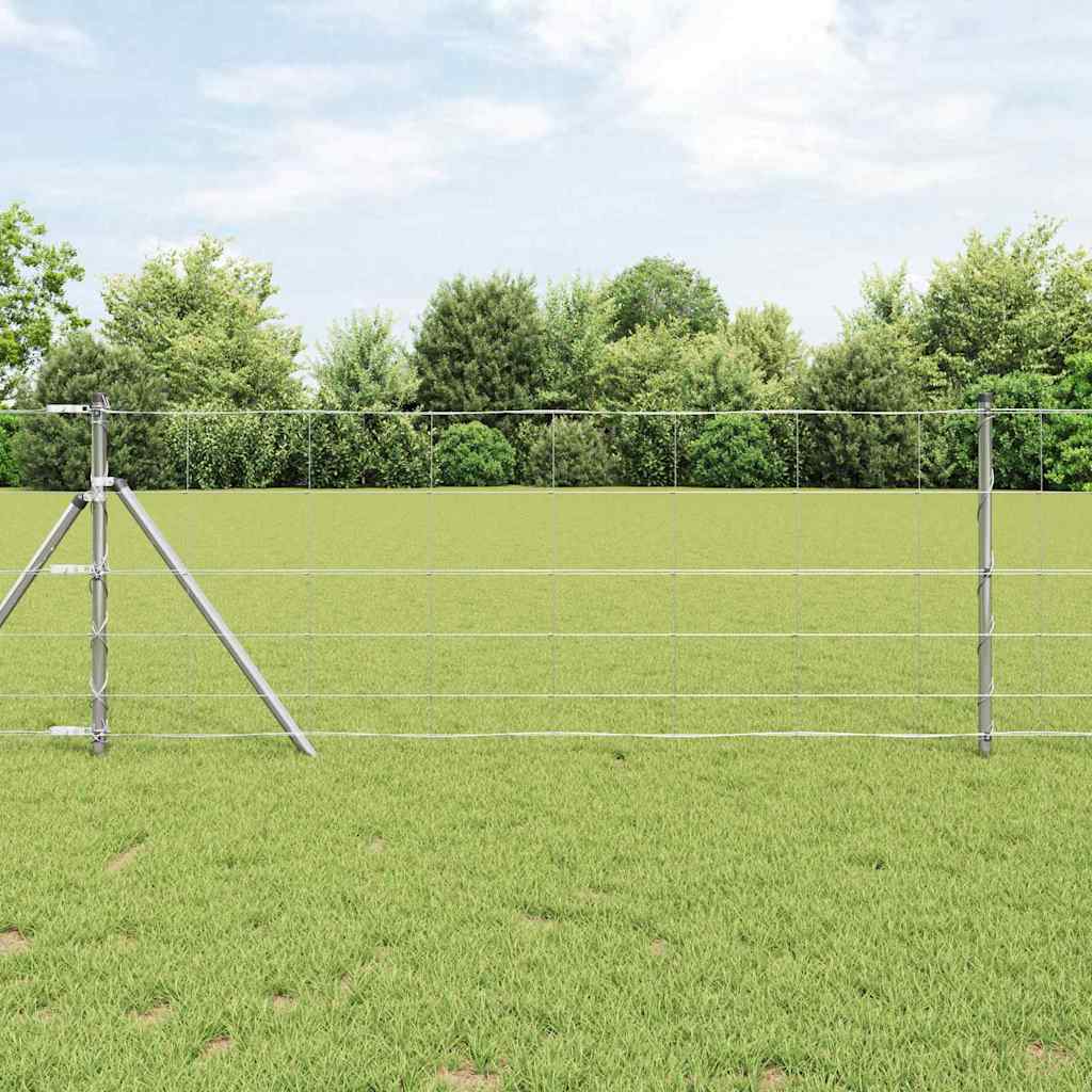 Wildzaun Silber 100 x 0.8 m Verzinkter Stahl