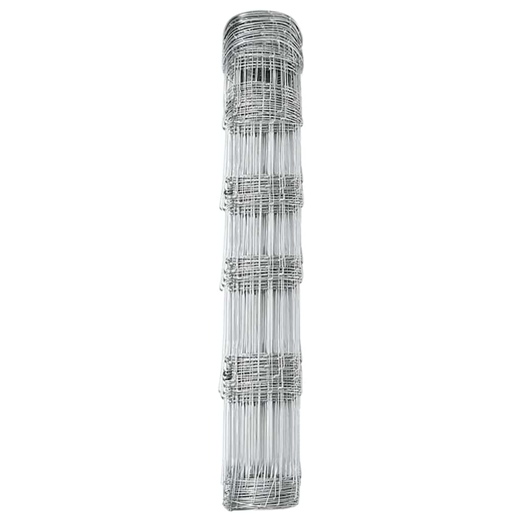 Wildzaun Silber 100 x 0.8 m Verzinkter Stahl